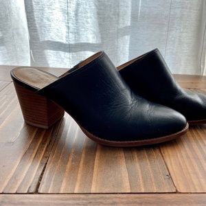 Women's Madewell Harper Mule Black Leather Size 7